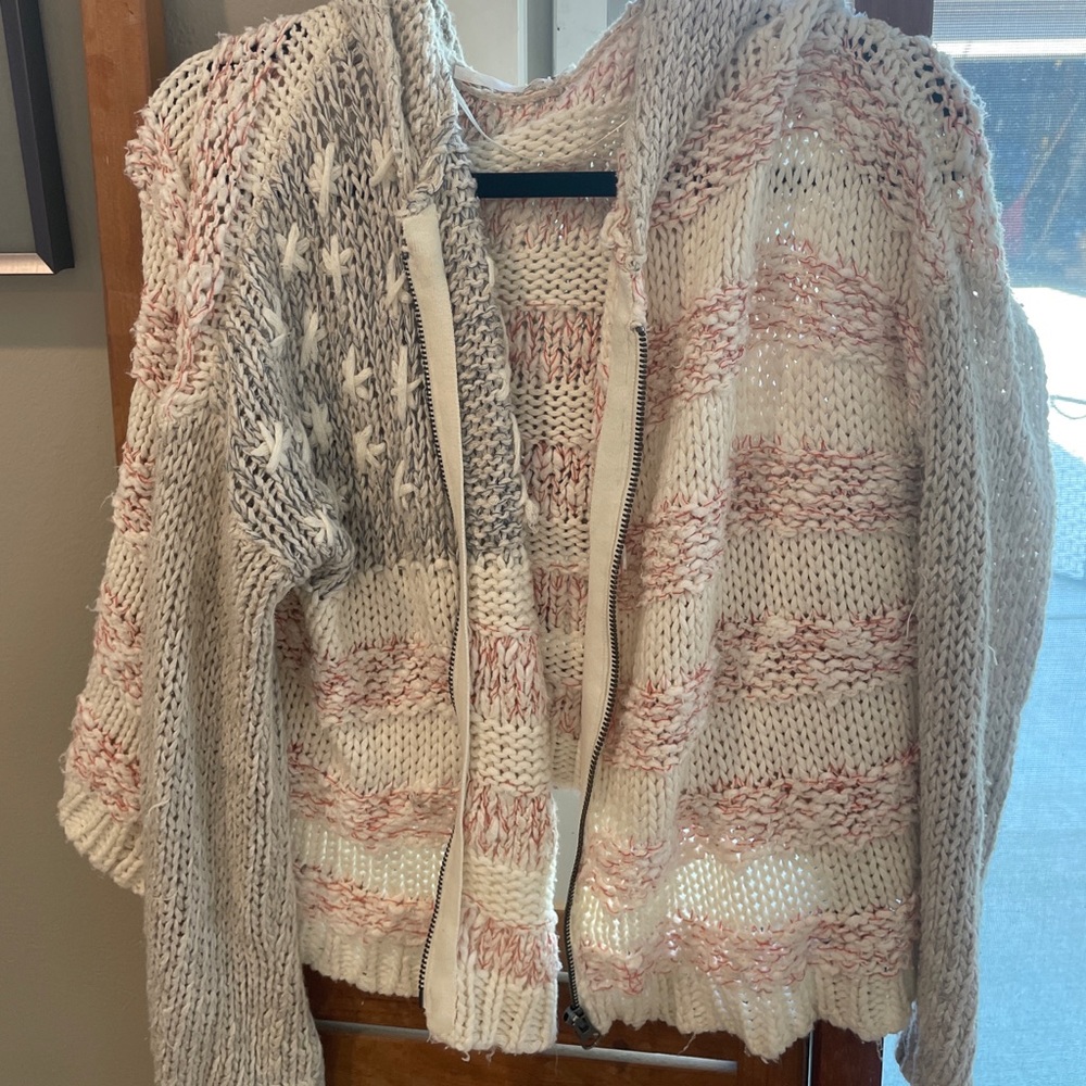 Free People Zip Up Sweater